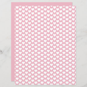 Corações Bonitos Padrão Pastel Pink Scrapbook Pape