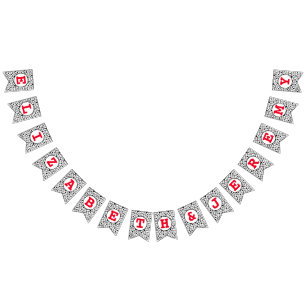 Corações bonitos que Bunting a bandeira