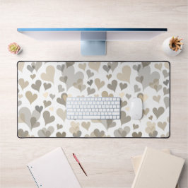 Corações Brancos E Taupe Padrões Meninos Elegantes