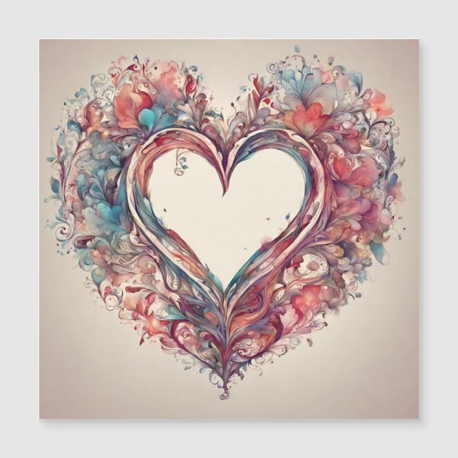Corações cardíacas - pintura aquosa cardíaca (Frente)
