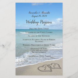 Corações Cênicos no Programa de Casamento em Areia