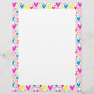 Corações colorido e bonito