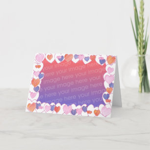 Corações Coloridos Amam Quadro Adicionar Cartões F