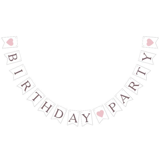 Corações cor-de-rosa, bandeiras de festas de anive (Todos)