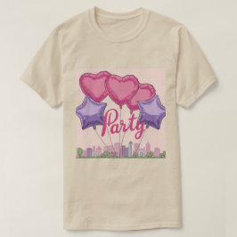 Corações cor-de-rosa Lavandas Estrelas Camisas de