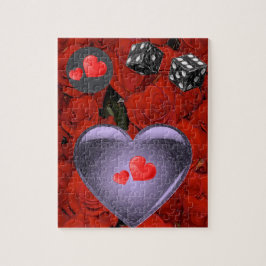 corações, crianças, quebra-cabeça