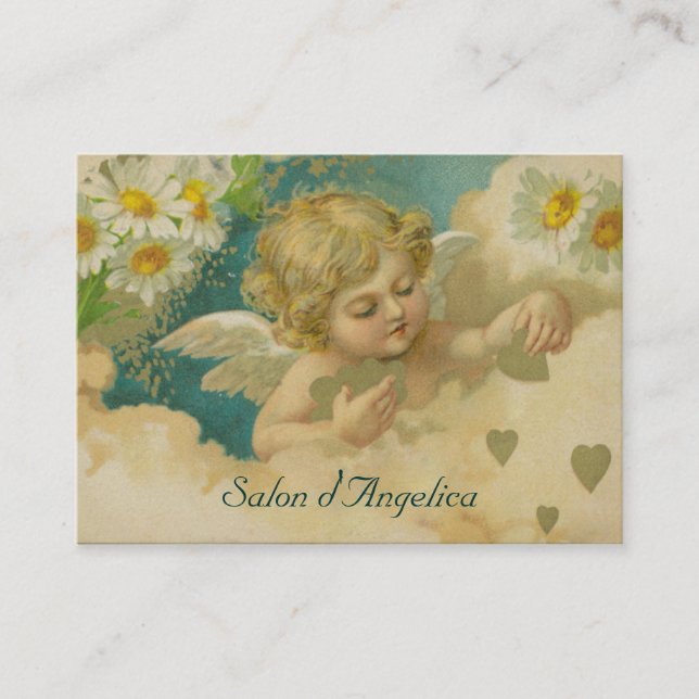 Corações da angélica & cartões carnudos elegantes (Frente)