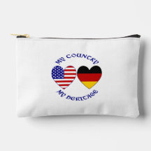 Corações da Bandeira dos EUA Alemães Patrimônio do