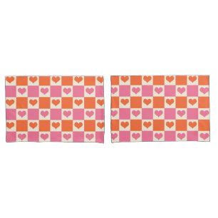 Corações da Desktop Board em rosa, laranja e creme
