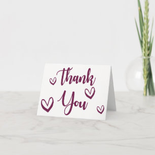 Corações de Agradecimento Roxo e Branco - Casament