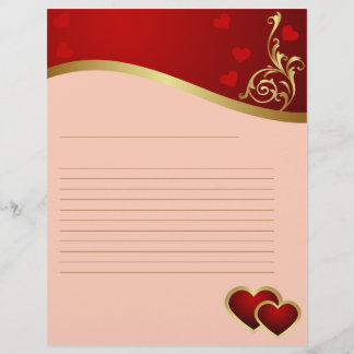 Corações de Amor Corações Ligados à Letterhead