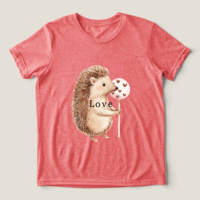 Corações de Amor de Ouriço Fofo (Design frontal)