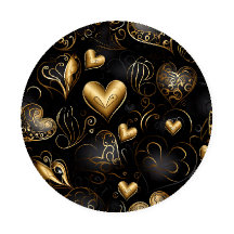 CORações DE AMOR DE SÃO VALENTIM ABSTRATOS PRETOS