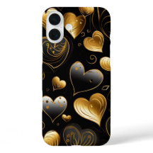 CORações DE AMOR PRETO E Dourado ABSTRATOS DO DIA