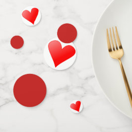 Corações de amor vermelho