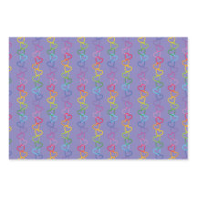 Corações de Amor Vinculados em um fundo roxo