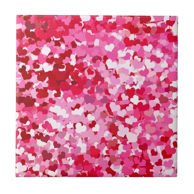 Corações de Confetes Rosa (Frente)