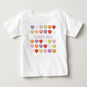 Corações de Conversa Camisa de Bebê Personaliza