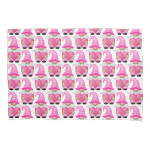 Corações de Gnomos Rosa Floresta Escandinava Fofa