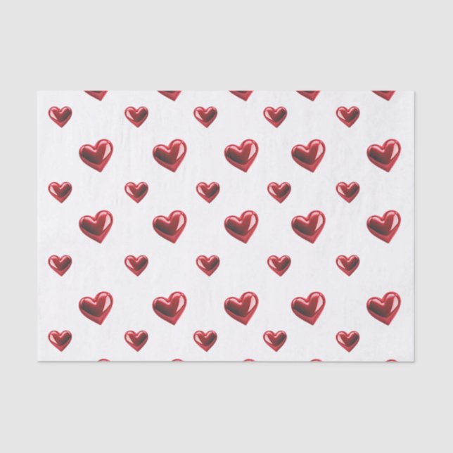 Corações de Papel Tecido (Frente )