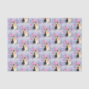 Corações de pinguins de papel tecidular do dia de 