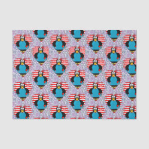 Corações de pinguins de papel tecidular do dia de 