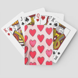 Corações de São Valentim no Baralho de Cartas Clás
