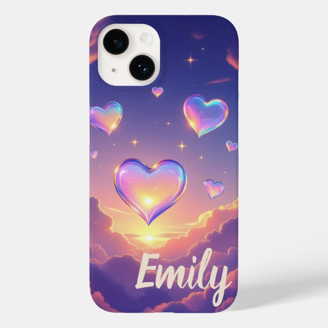 Corações de Vidro Céu Roxo Flutuante (Verso)