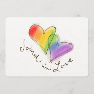 Corações do arco-íris juntados no anúncio do amor