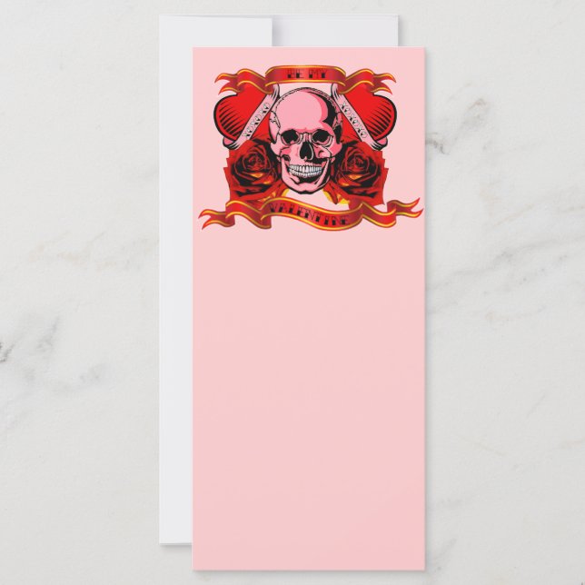 Corações do crânio da tatuagem do namorados (Frente)