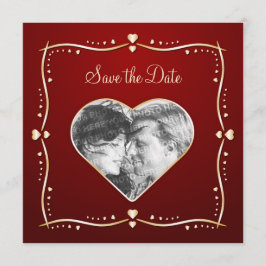 Corações Dourados - Anúncio de salvar a data