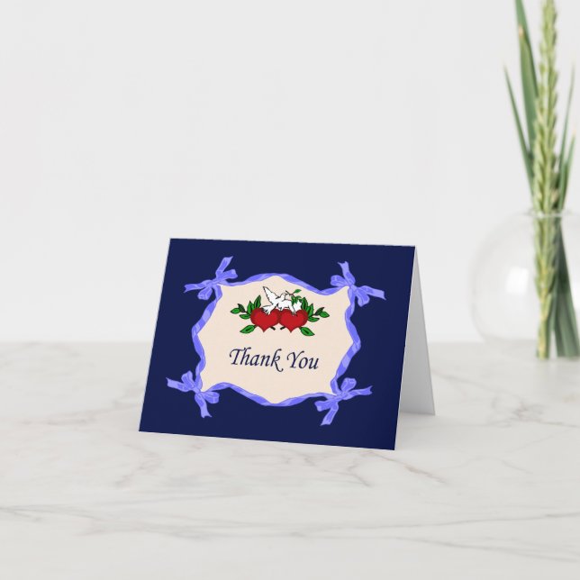 Corações E Cartões de agradecimentos De Portas (Frente)