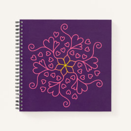 Corações e Flores Inspiradas em Mandala