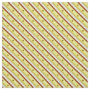 Corações e Tecido de Padrões de rendas/Amarelo