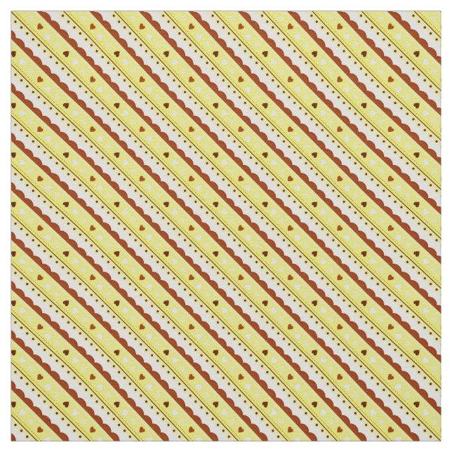 Corações e Tecido de Padrões de rendas/Amarelo (Modelo)