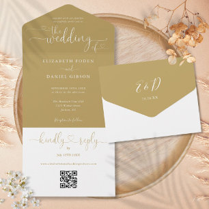 Corações em Script Elegante Código QR Casamento Do
