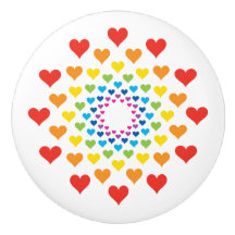 Corações em torno de corações