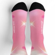 Corações Espelhados Rosa Texto Branco