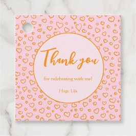 Corações - Etiquetas de Favor do Partido Personali