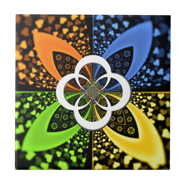 Corações Iridescentes, Abstrato de Bolinhas (Frente)