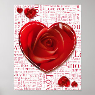 Corações & letras - poster