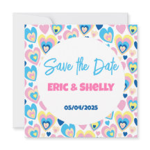 Corações lindos. Cartão de agradecimento simples