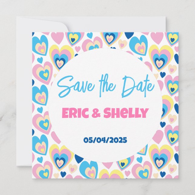 Corações lindos. Cartão de agradecimento simples (Frente)