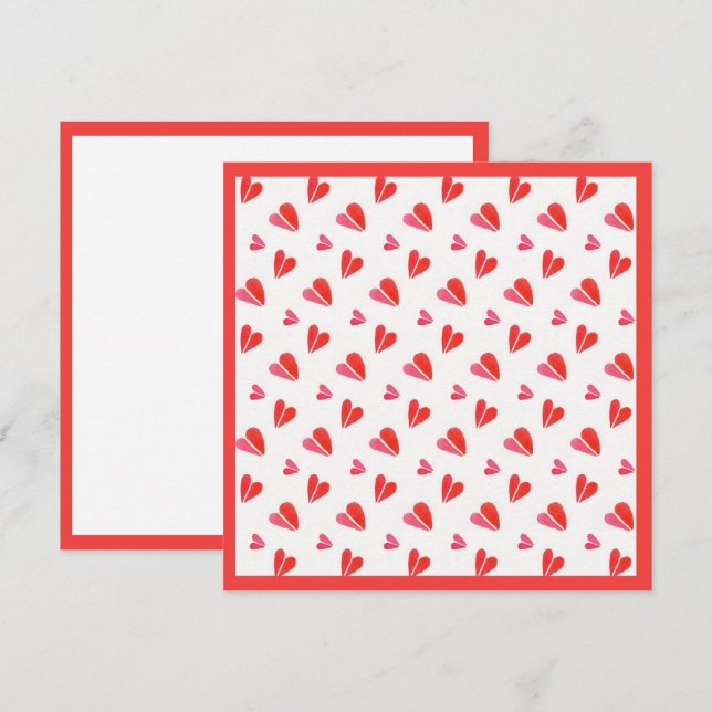 CORAÇÕES MINI 5,25" Cartão Quadrado Achatado II (Frente/Verso)