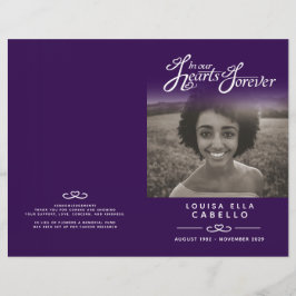 Corações para o funeral do programa de serviço