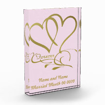 Corações para sempre Personalizar Cartão Acrílico 