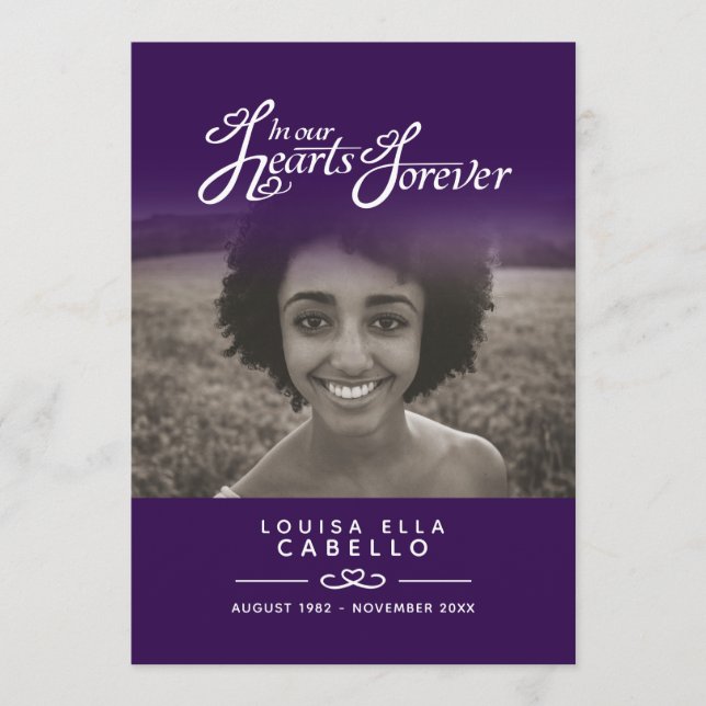 Corações para sempre programa de serviço funerário (Frente)