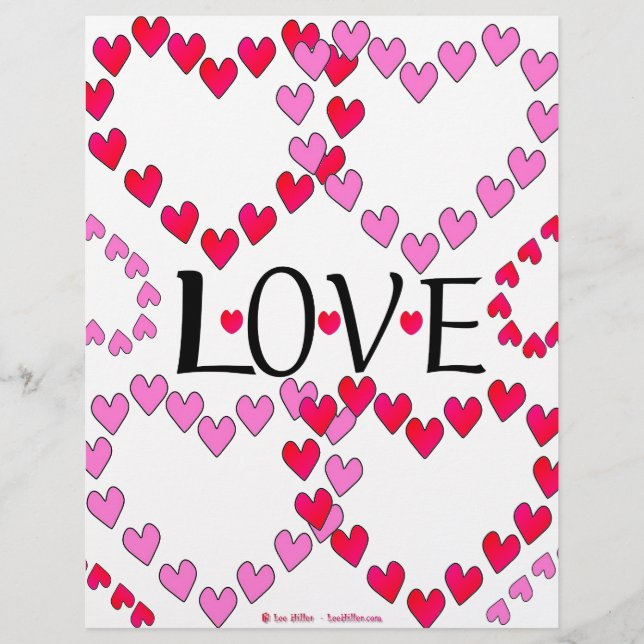 Corações Pequenos, Vermelho Rosa, AMOR (Frente)
