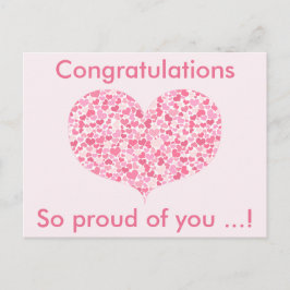 Corações Rosa | Parabéns Cartão de Formatura