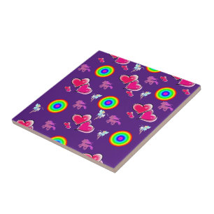 Corações Rosa Púrpura, Azulejo cerâmico